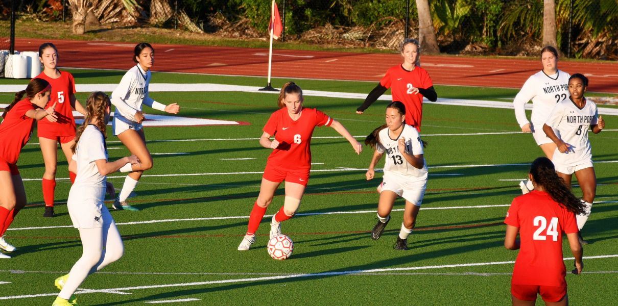 Girls soccer game against North Port.